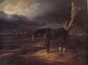 Adam Albrecht A gentleman loose horse on the battlefield of Borodino 1812 Spain oil painting artist